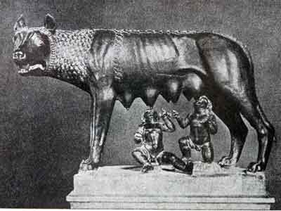 Kapitolinische Wölfin mit Romulus und Remus, Rom, Konservatoren-Palast