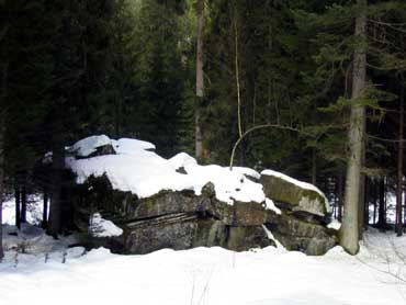 Pudelstein im Tonbachtal bei Baiersbronn, vermuteter Kultort der Alemannen