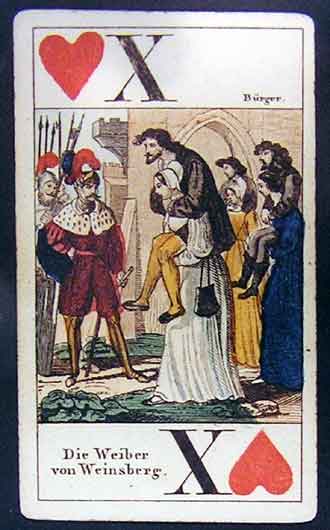 Spielkarte 1830, Exponat des Museums