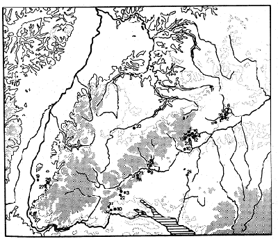 Fundplätze des späten Jungpaläolithikums