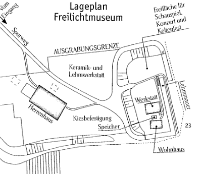 Lageplan des Freilichtmuseums