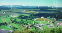 nachhaltige Energiequellen - eine Modelllandschaft