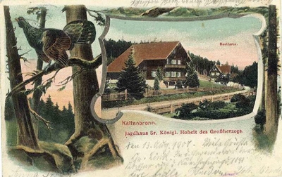 Jagdhaus und das Rasthaus vom Hotel Sarbacher aus gesehen