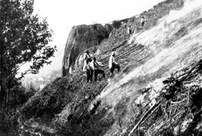 Reutebrennen (Rüttibrennen) im Schwarzwald (!) Anfang 20. Jahrhundert (zeitgenössische Photographie)