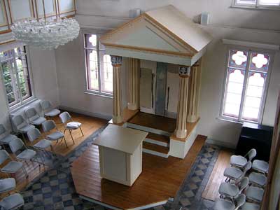 Innenraum der Affaltracher Synagoge