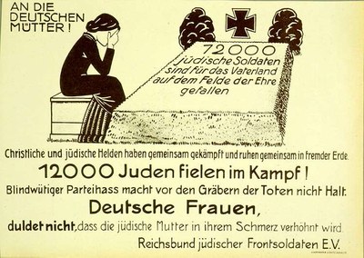 Handzettel des Reichsbundes jüdischer Frontsoldaten 1920