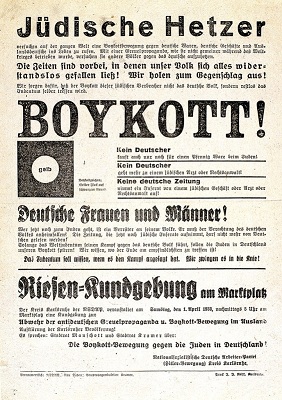 Boykottaufruf der NSDAP, Kreis Karlsruhe