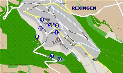 Verlauf des Rundgangs durch den Gedenkort Rexingen