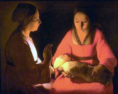 Georges de La Tour, Le nouveau-né [Das Neugeborene], 1642 (Rennes, Musée des Beaux-Arts).