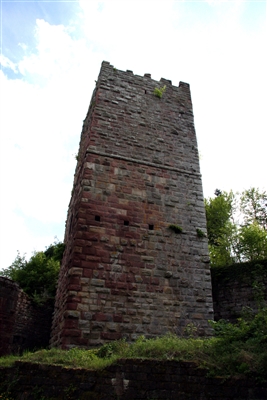 lick vom Innenhof auf den Bergfried.