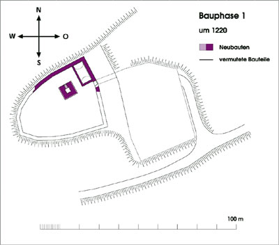 Ravensburg: rekonstruierter mittelalterlicher Grundriss