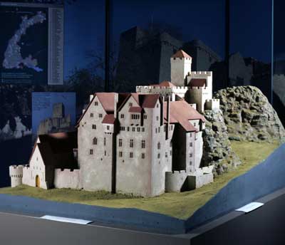 Modell der Burg Hohenbaden im Badischen Landesmuseum Karlsruhe