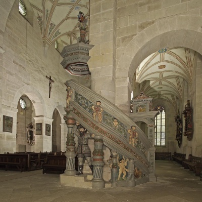 Die Kanzel der Bebenhausener Klosterkirche 