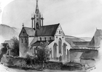 Kloster Bebenhausen 1854. Aquarell von Kalle 