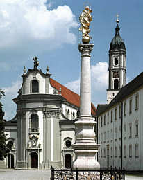 Ochsenhausen, Klosterkirche von Westen