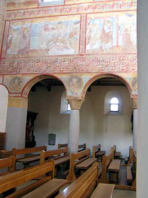 Wandmalereien in St. Georg mit Wunderszenen, um 1000