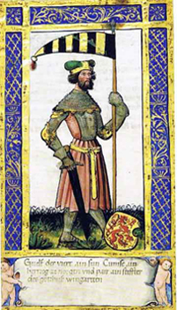 Welf IV. als Fürst mit Lehensfahne