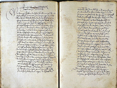 Schutzbrief für die Durlacher Juden Baruch und Gottschalck aus dem Jahr 1547.