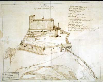Burg Neueberstein bei Gernsbach, Ende 17. Jahrhundert; GLA G Eberstein/5