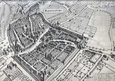Stadtansicht von Matthäus Merian 1643