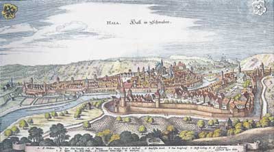 Stadtansicht aus dem Jahre 1643