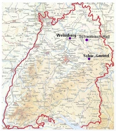 Karte von BW
