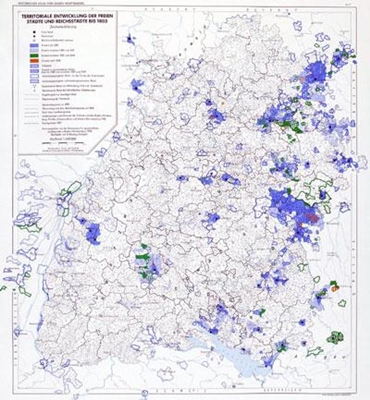 Territoriale Entwicklung der Freien Städte und Reichsstädte bis 1803 