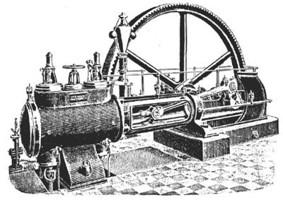 Einzylinder-Dampfmaschine, Fa. Wehrle/Emmendingen