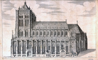 Ulmer Münster von Süden - Bauzustand im 16. Jh.