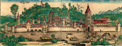 Ulm: Ansicht aus der Schedelschen Weltchronik 1493