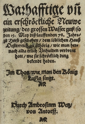 Flugschrift des Ambrosius Wetz