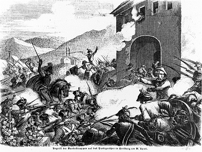 24.04.1848: Angriff der Bundestruppen auf das Predigertor