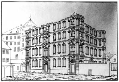 bau.jpg Der Neue Bau in Stuttgart. Zeichnung nach einer Lithographie von 1820