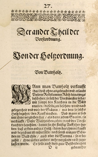 Württembergische Forstordnung 1614