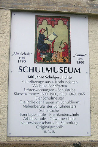 Das Schulmuseum Weiler ist hervorgegangen aus der Stiftung Brehm: Sammlung zu Kulturgeschichte der Schule.