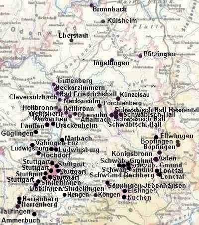 Karte RP Stuttgart