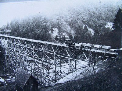 Bild Provisorische Eisenbahnbrücke
