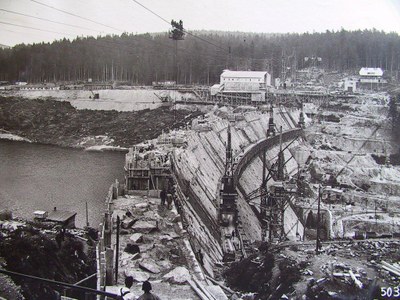 Baustelle Schwarzenbachtalsperre