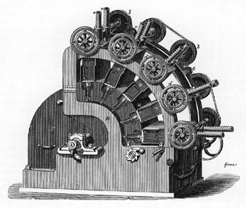 Schleifmaschine von Voelter/Heidenheim um 1870