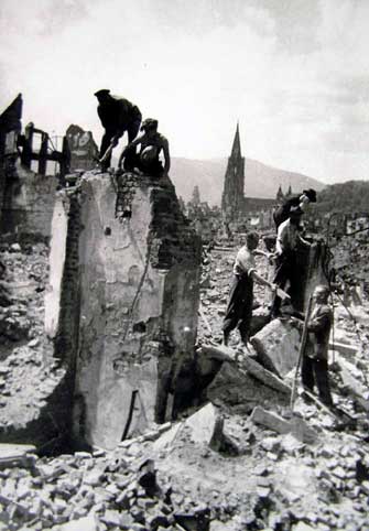 Trümmerräumung in Freiburg