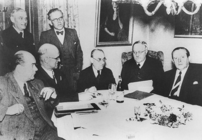 Südweststaat-Konferenz im Hotel Waldeck in Freudenstadt 1950