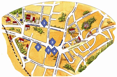 Ausschnitt aus einem aktuellen Stadtplan von Walldürn.