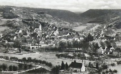 Ansicht von Forchtenberg um1930