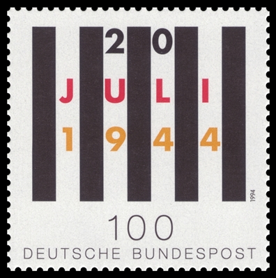 Briefmarke (1994) zum 50. Jahrestag des Attentats