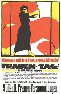 B9 Plakat zum Internationalen Frauentag 1914 