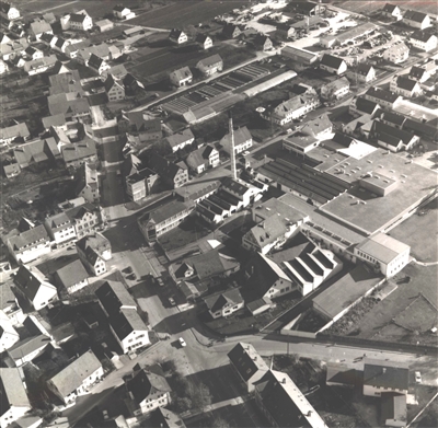Luftansicht Mössingens ca. 1970