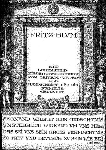 Das Titelbild des Buches über Fritz Blum