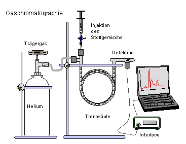 Aufbau eines Gaschromatographen