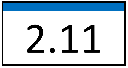 Türschild – 2.11 (mit Farbstreifen)