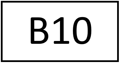 Türschild – B10 (ohne Farbstreifen)